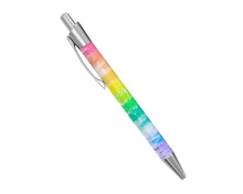 Personalised Retractable Ballpoint Pen - Colourful Brush Strokes - Standard Retractable Ballpoint Pen