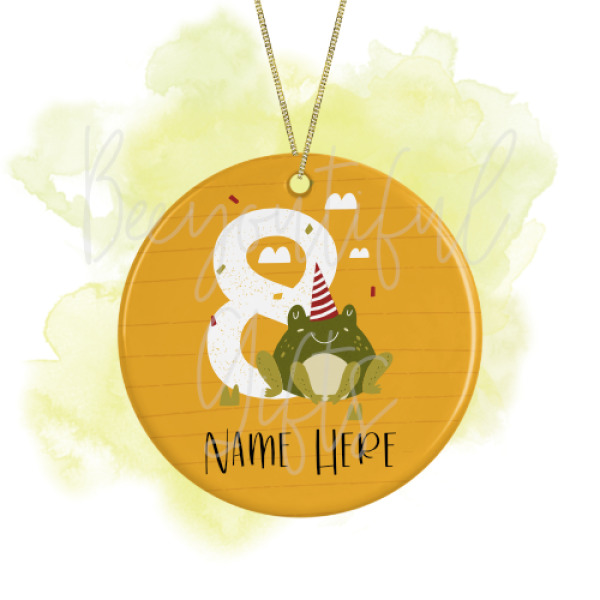 Personalised Birthday Ceramic Decoration - Animal Number