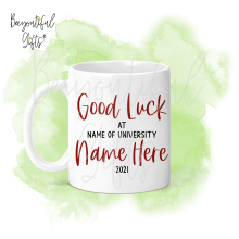 Personalised Good Luck at University Ceramic Mug - Red
