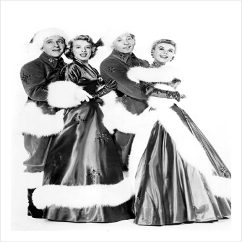 Bing Crosby and Friends Dressed for Christmas - a 17.5 x 12.5cm Christmas Card from Holy Mackerel's Alternative Image Range of Festive Designs.