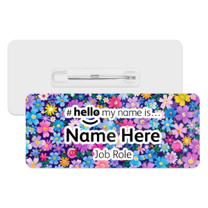 #hello my name is... Name Badge - Vibrant Flowers
