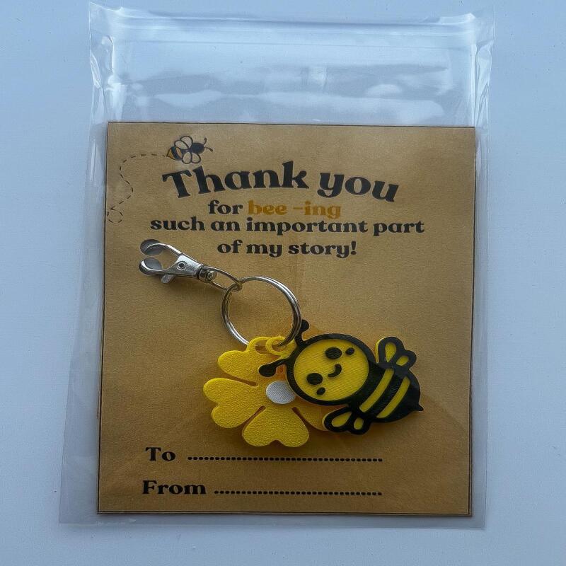 Teacher Bee Keyring: Thank You Gift for Educator Appreciation