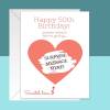 Happy 50th Birthday - Guess Where We're Going - Scratch and Reveal Customisable Card