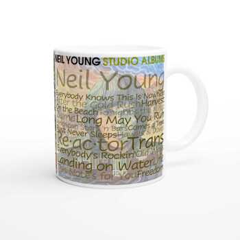 Neil Young 45 Studio Albums Mug