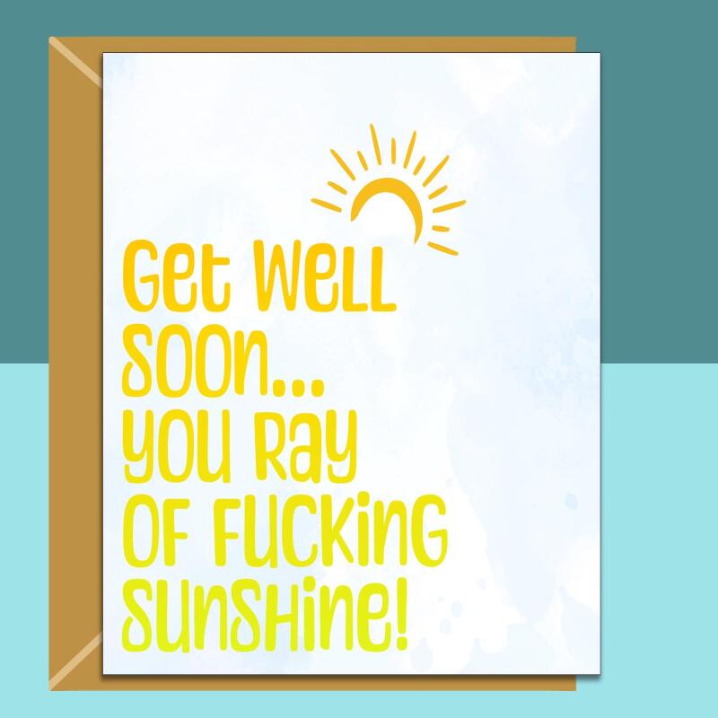 Funny Get Well Soon Card  - Operation Recovery - Knee Surgery - Hip Replacement - Any other recovery - For him or For Her - Personalised - Blank inside - Regular - Matte