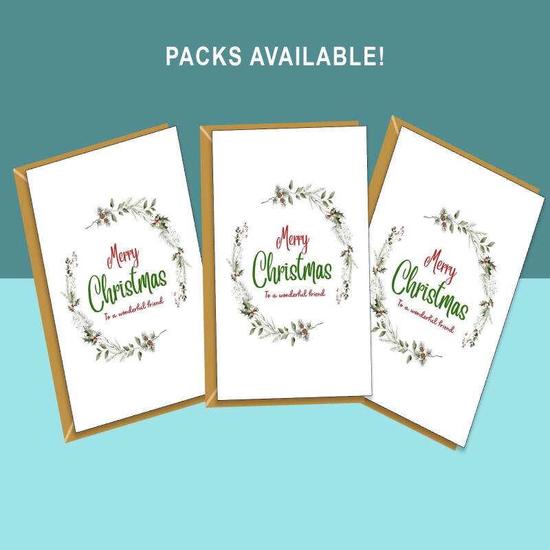 Christmas Card Pack for Friends: Personalized Xmas Cards - Regular - Matte - 1