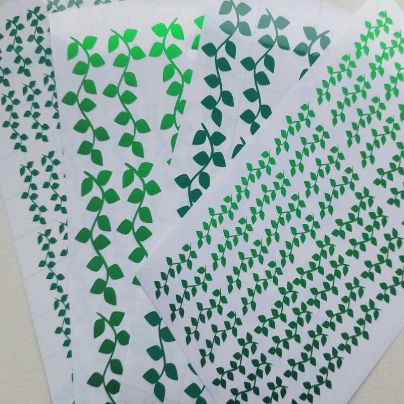 Green Plant Vine Stickers in 1inch or 2inch sizes. - 1 - Satin Green