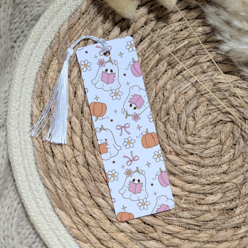 Halloween Ghosts Bookmark - WITH TASSEL