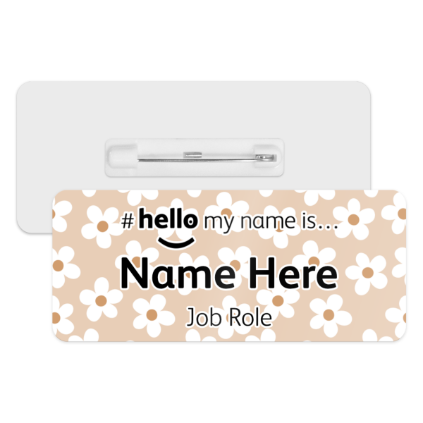 #hello my name is... Name Badge - Daisies