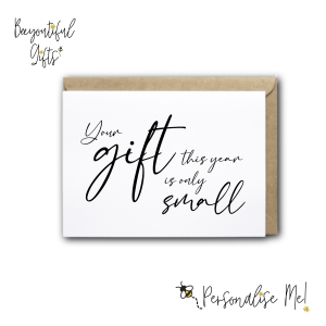 Pregnancy Announcement Card - Your Gift This Year Is Only Small
