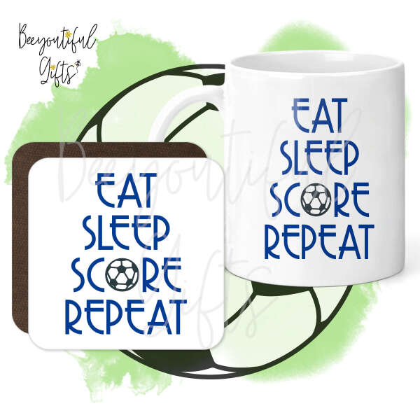 Mug & Coaster Set - Eat Sleep Score Repeat