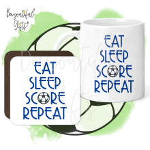 Mug & Coaster Set - Eat Sleep Score Repeat