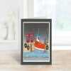 Harbourside - quayside fishing boat themed blank card - designed by Seth Draper - 15cm square and blank inside, made in the UK