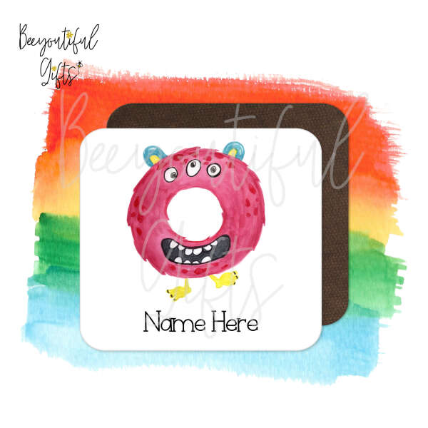 Personalised Children's Coaster - Monster Alphabet