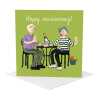 Anniversary bubbly card for a couple - designed by Erica Sturla - 15cm square and blank inside, made in the UK