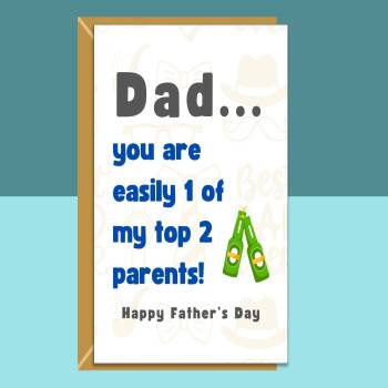 Funny Father's Day Card - For Dad - Personalised inside - Ideal cheeky card for Fathers Day