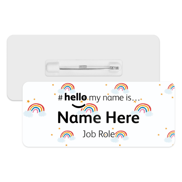 #hello my name is... Name Badge - Rainbows and Stars