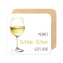 Personalised White Wine Coaster | Personalised Wine Coaster