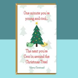 Funny Christmas Card Crocs - For Him or For Her - Can be Personalised Ideal at Xmas for boyfriend, girlfriend, husband, wife, all croc fans!