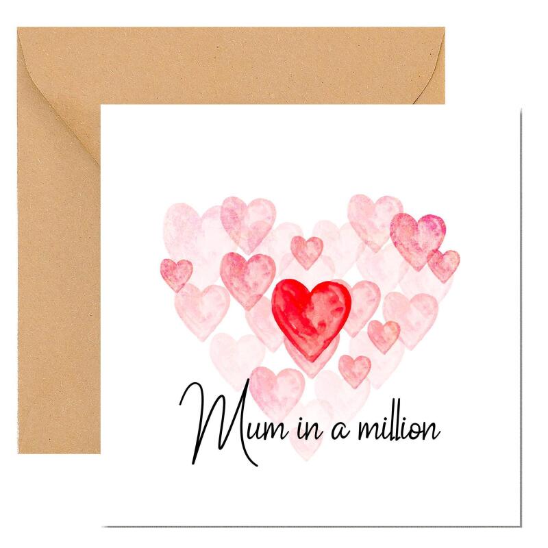 Mothers Day Card Mum in a Million Card for Mum / Card for Mum / Card for Mother / Birthday Card Mum /