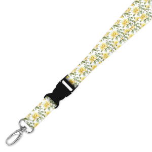 Double Breakaway Lanyard - Yellow Roses