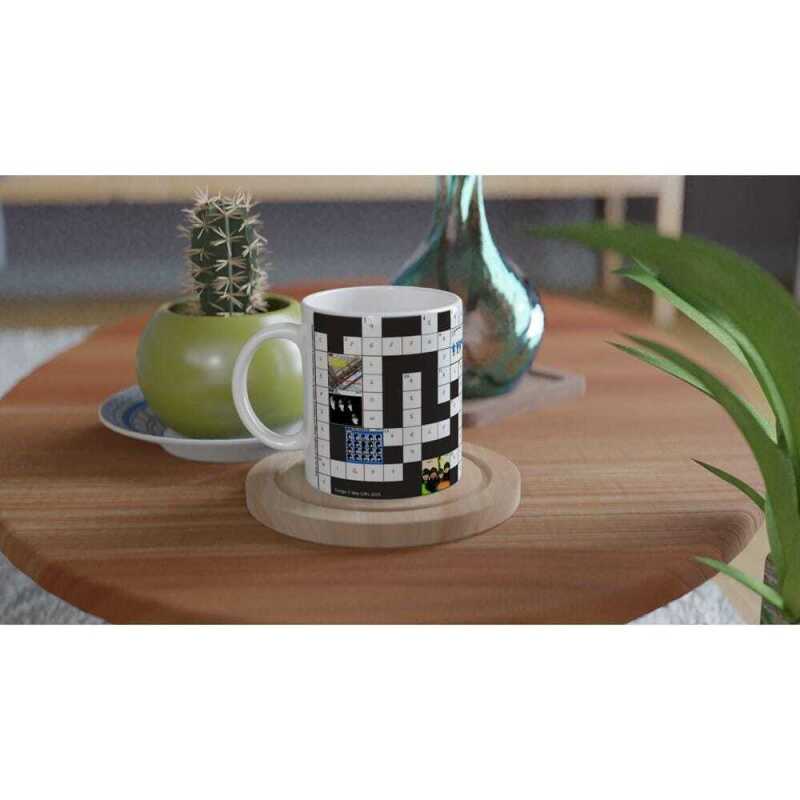 Beatles Albums Crossword Mug - Ceramic White