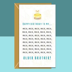 Brother Birthday Card - Funny Personalised Birthday Card for your Brother - 18th, 19th, 20th, 25th, 30th, 40th, or any other age