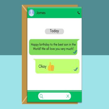 Personalised Son Birthday Card - Funny - From mum & dad - Ideal for 14th, 15th, 16th, 17th, or any other age.