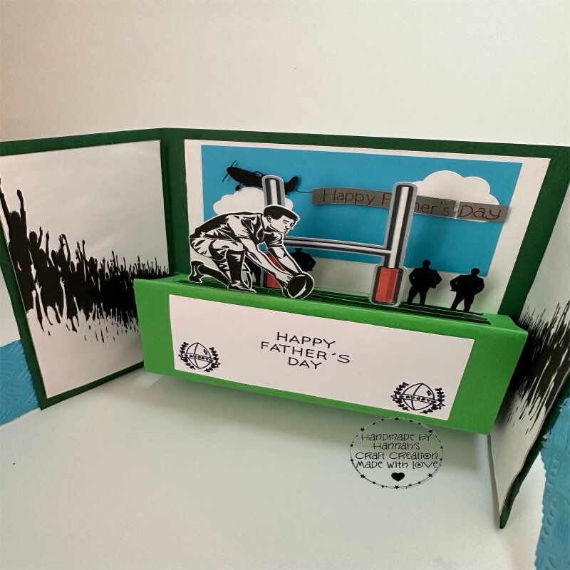 Handmade Rugby Pop Up Card - Father’s Day