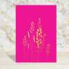 In the meadow floral greeting card embellished with golden foil -  designed by artist Eloise Hall - 15.7 x 11cm and blank inside