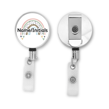 Personalised Metal ID Reel - Boho Rainbow