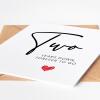 Second Anniversary Card, 'Two Years Down, Forever to Go' - Anniversary Gift - Anniversary Gift for Husband / Wife  2nd Anniversary Card