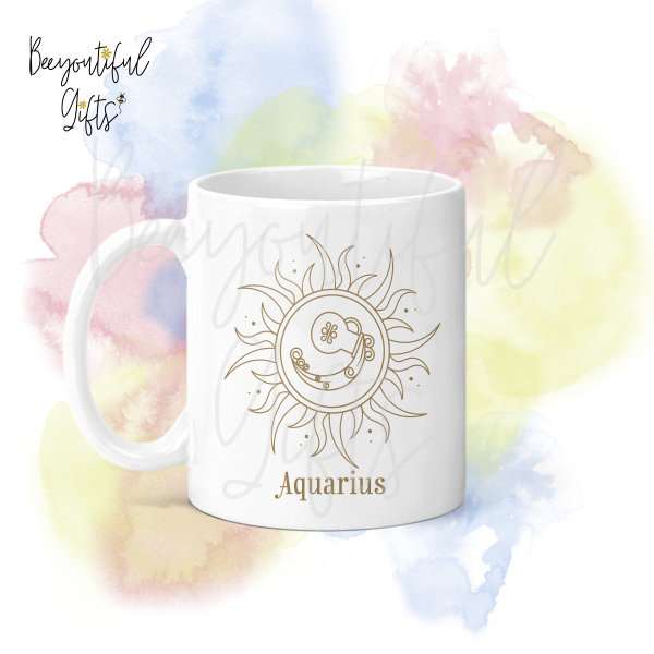 Celestial Zodiac Astrology Sign Ceramic Mug - Aquarius