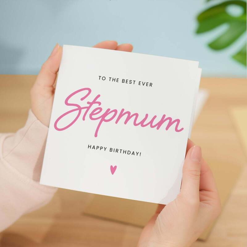 Birthday Card For Stepmum Happy Birthday Card For Stepmum Best Stepmum Ever Card Birthday Card For Stepmum - Square (5.5x5.5) / Blank Inside