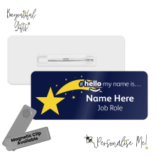 #hello my name is... Name Badge - Shooting Star