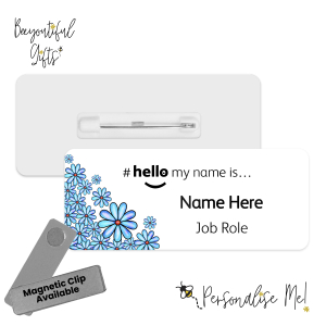 Name Badge - Floral Doodle Corner #hello my name is... - Design 4