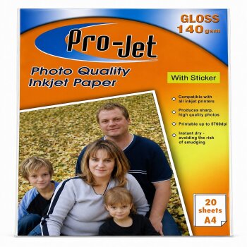 A4 Projet 140gsm Self Adhesive Glossy Photo Paper