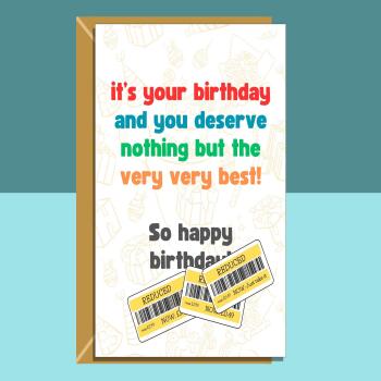 Funny Birthday Card - Personalised - For Him or Her - friend, brother, sister, mum, dad, Any age - 18th, 20th, 30th, 35th, 40th, 50th, 60th.
