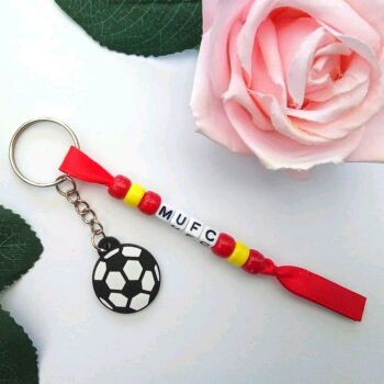 Personalised Football Keyring,Football bag charm,Football Party Bag Gift