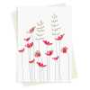Anemones & grass greeting card -  designed by Eloise Hall - 15.7 x 11cm and blank inside, made in the UK