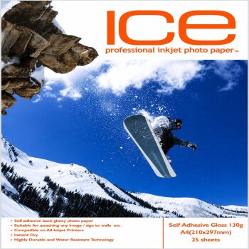 ICE A4 130gsm Self Adhesive Gloss Photo Paper