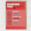 Christmas scratch off and reveal card: Holiday, vacation, surprise destination, any destination, any name, any date boarding pass design - Square: Single card
