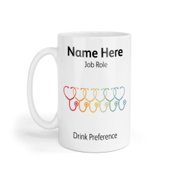 Personalised Ceramic Mug - Rainbow Stethoscope