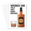Happy Birthday Card For Grandad - Funny Whiskey Bottle & Glass  - A5 Greeting Card - A5 Portrait - 1 Card