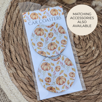 Autumn Pumpkins Car Coasters