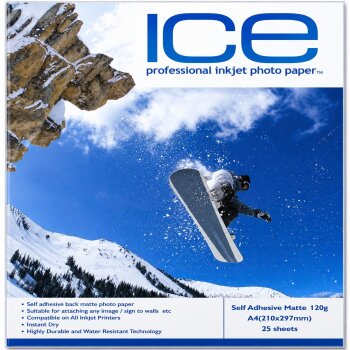 ICE A4 120gsm Self Adhesive Matte (Matt) Photo Paper