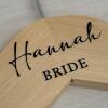 Completed Personalised Wedding Hanger / Hanger Decal Sticker / Custom Decal / Bridesmaid Gifts / Bridal Decals Permanent Vinyl - Name Only - Decal - Black