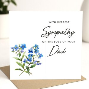 Sympathy Card - With Deepest Sympathy On The Loss of Your Dad
