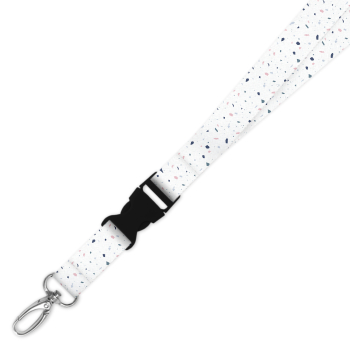 Double Breakaway Lanyard - Monochromatic Terrazzo