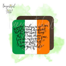St. Patrick's Day Coaster - Irish Blessing - Standard Wooden Coaster